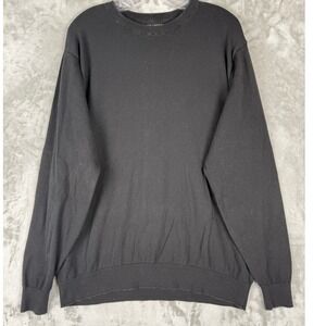 Michael Strahan Collection Men Modern Fit‎ Black Crew Neck Long Sleeve Sweater L